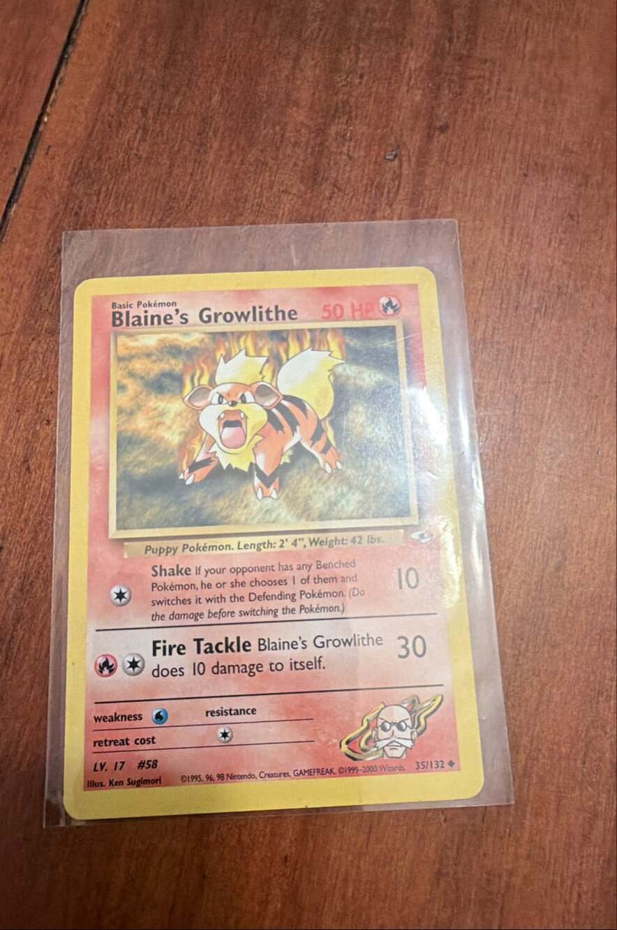 Blaine's Growlithe 062/132 Gym Heroes Regular